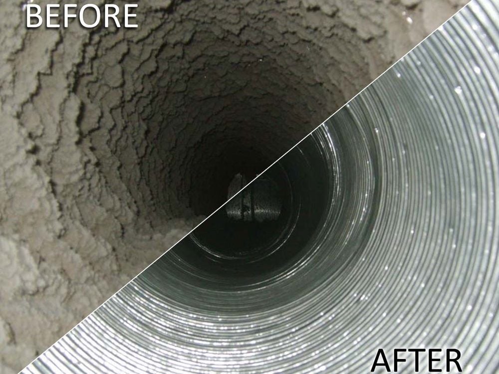 Before and After Air Duct Cleaning