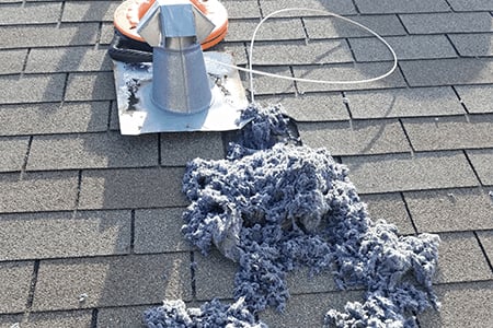 cleaning a roof dryer vent