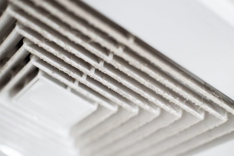 Dust and debris accumulation needs air duct cleaning
