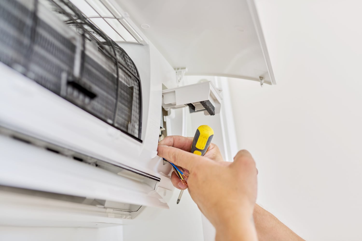 Inspect the air conditioning coil.