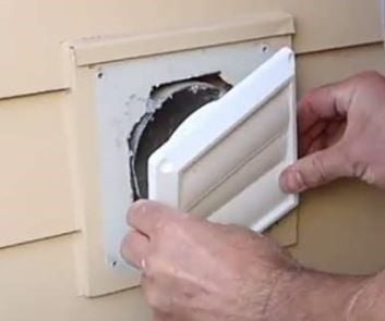Reattach the dryer vent cover